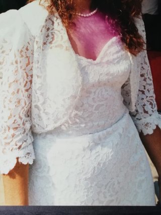 Vestido de Novia de Encaje de Guipur