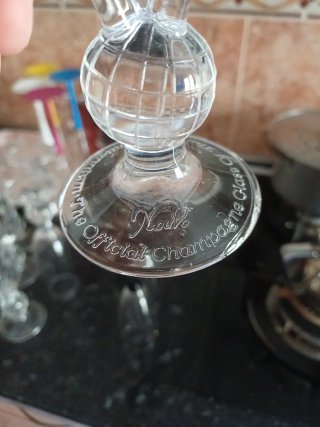 Copas de champán de cristal