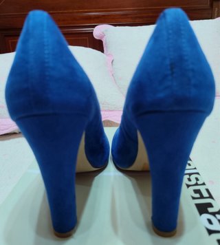 Zapatos tacón La Strada azul talla 37