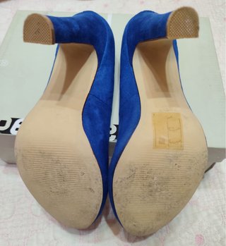 Zapatos tacón La Strada azul talla 37