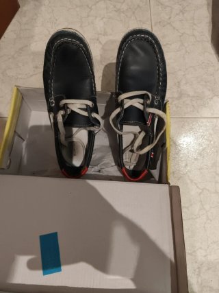 Zapatos con cordones cuero sintético talla 37