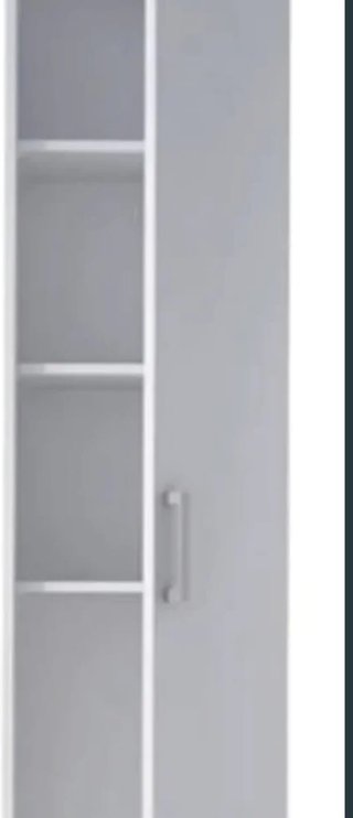 Armario de madera blanco para limpieza/baño