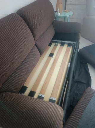 Sofá Cama 3 Plazas Marrón