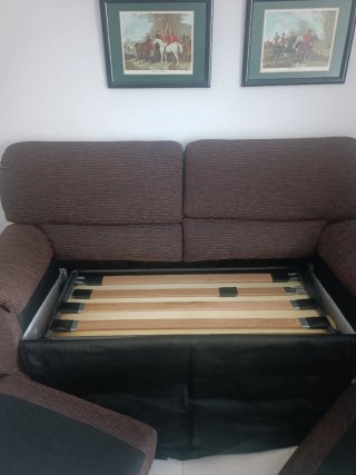 Sofá Cama 3 Plazas Marrón
