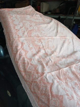 Coperte vintage rosa e bianca