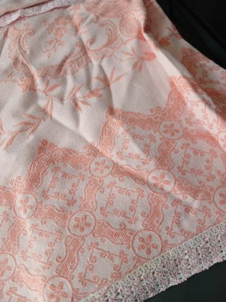 Coperte vintage rosa e bianca