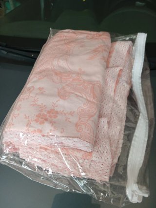 Coperte vintage rosa e bianca
