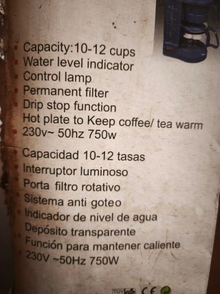 Cafetera Contec C3838 Azul