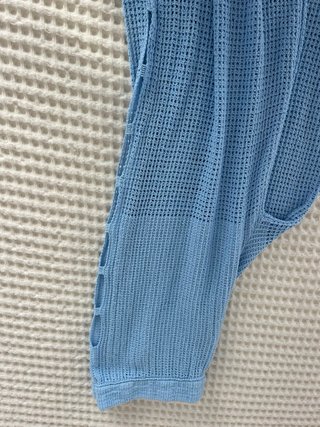 Pantalón Pull&Bear azul hilo pata ancha L