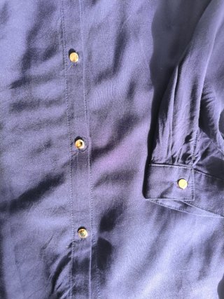 Blusa elegante azul marino XL