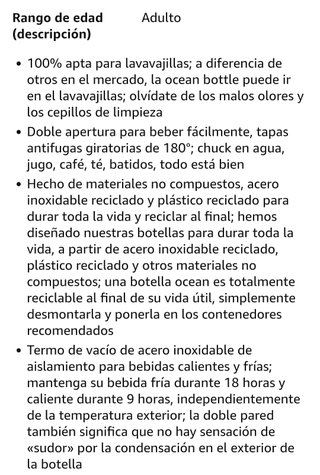 Bidón Ocean Bottle 500ml Térmica
