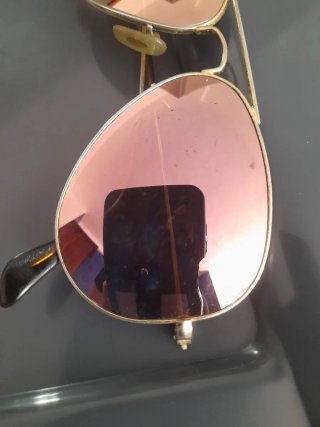 Gafas de sol Ray-Ban Aviator doradas rosas