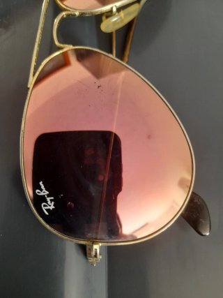 Gafas de sol Ray-Ban Aviator doradas rosas