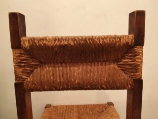 Silla rústica madera y enea