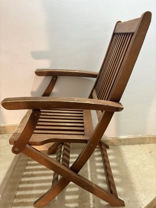 Silla de teca plegable