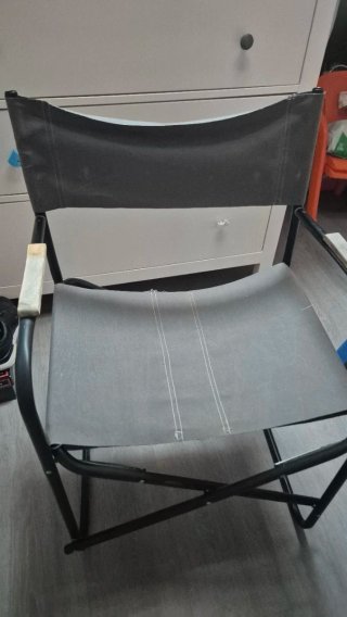 Silla Director Plegable Tela y Metal
