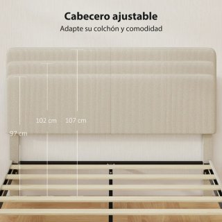Somier 160x200cm con Cabecero Tapizado