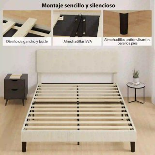 Somier 160x200cm con Cabecero Tapizado