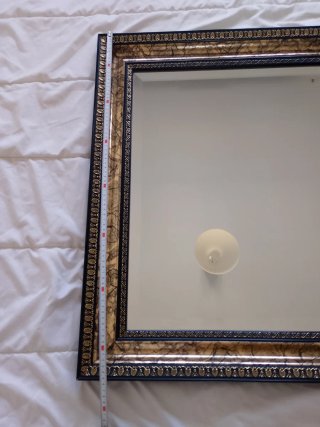 Espejo Clásico Madera Oro Negro 97x75cm