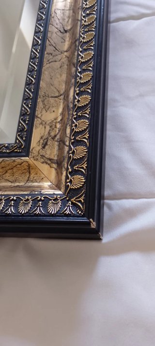 Espejo Clásico Madera Oro Negro 97x75cm