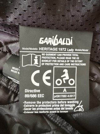 Chaqueta Moto Garibaldi Heritage Mujer Talla L