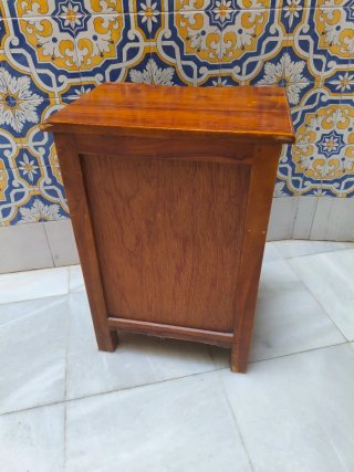 Mesita de madera teca 47x35x65 cm