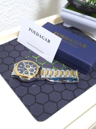 Reloj POEDAGAR Hombre Azul y Dorado