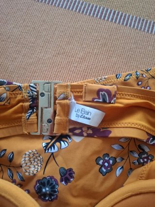 Bañador bikini estampado floral naranja