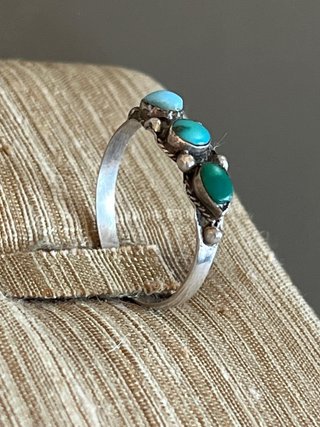 Anello vintage argento e turchese