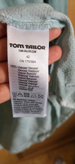 Blusa Tom Tailor Talla XL Verde Azulado