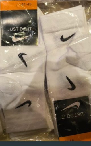 6 Pares Calcetines Nike Blancos