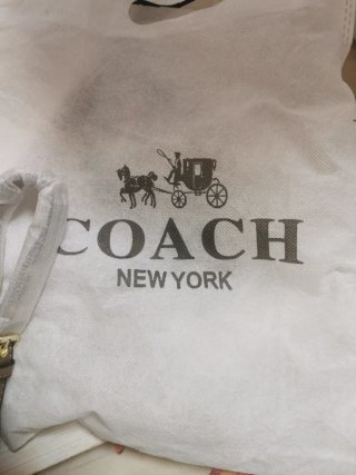 Bolso Coach Marrón Flores Doradas