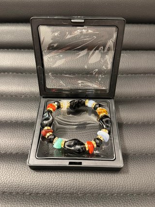 Lotto 4 bracciali con perline colorati fashion con scatola