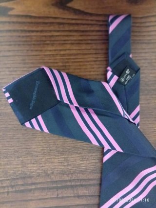 Cravatta Raffinata seta blu e rosa