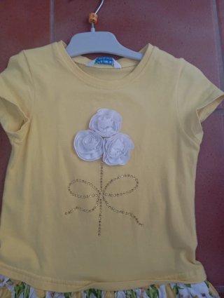 Vestido niña Mayoral amarillo flores
