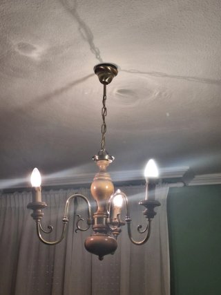 Lámpara de techo madera y metal