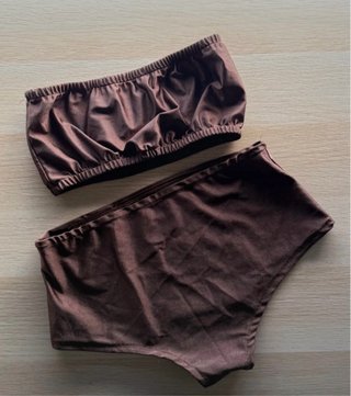 Conjunto Gasa Hecho a Mano Marrón Talla Única
