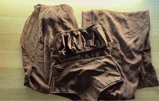Conjunto Gasa Hecho a Mano Marrón Talla Única