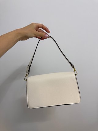 Bolso Coach Blanco y Dorado
