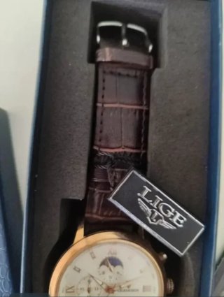 Reloj LIGE nuevo correa piel