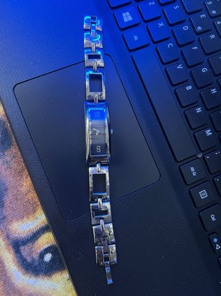 Reloj Oulm Mujer Plata y Negro