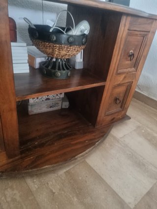 Mueble TV rústico madera maciza
