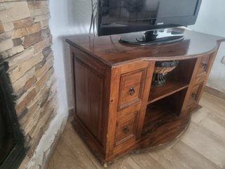Mueble TV rústico madera maciza