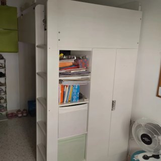 Cama alta Ikea Stuva blanca