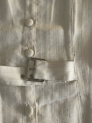 Gilet Lino e Cotone Panna Vintage Elegante