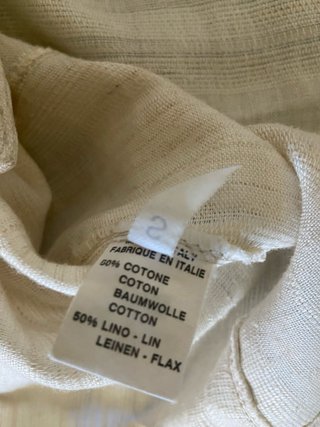 Gilet Lino e Cotone Panna Vintage Elegante