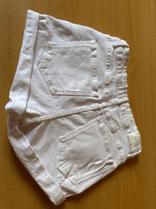 Pantalón corto vaquero blanco Talla 36