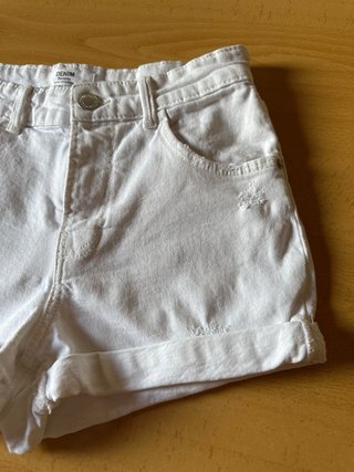 Pantalón corto vaquero blanco Talla 36