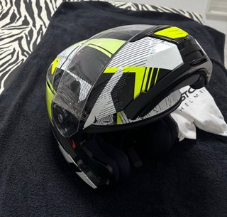 Casco Moto Convertible Amarillo/Negro