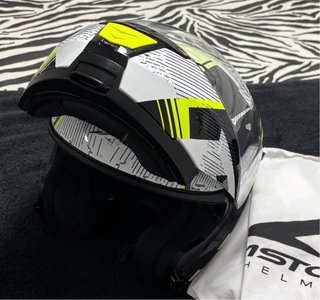 Casco Moto Convertible Amarillo/Negro